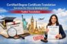 Certified Degree Certificate Translation Services for Visa - Yashvi Translation