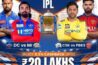 IPL Double Cricket Mania banner showing DC vs MI and CSK vs PBKS. Track the matches and claim your April 3 exclusive offer on playinrace.
