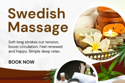 Swedish massage at lush spa