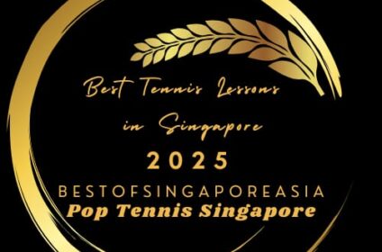 Best Tennis Lessons in Singapore 2025 — PopTennis Academy award badge