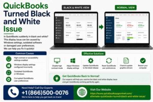 QuickBooks Screen Turns Black and White: Causes & Fix Guide