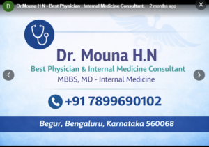 Dr. Mouna H N - General Physician & Internal Medicine Consultant