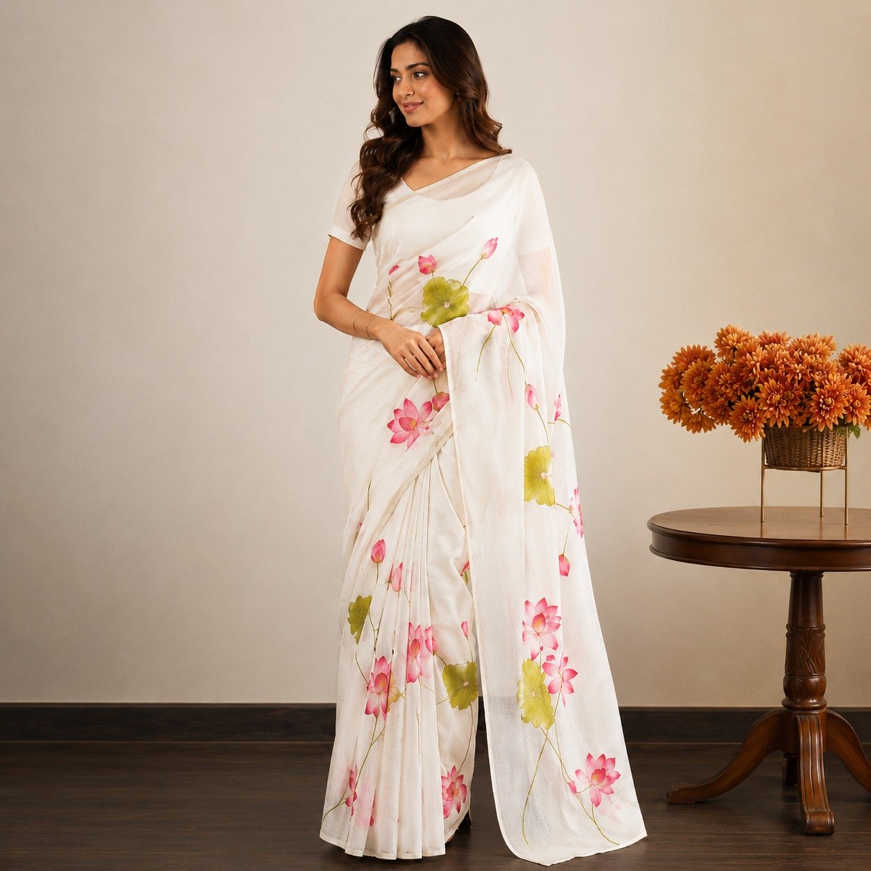 hand painted sarees online
