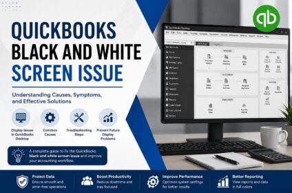 QuickBooks Black and White Screen Issue