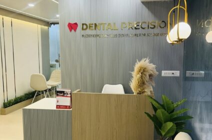 Reception area of Dental Precision, Bhopal's one of the best dental clinic