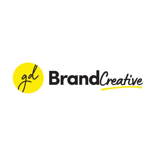 GD BrandCreative logo with yellow circular GD icon and Brand Creative text
