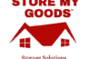 Store My Goods Storage Solutions logo with a red house roof icon