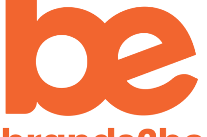 Brands2be orange logo in white background