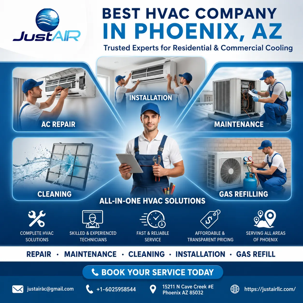 Just Air LLC "HVAC Services Company" "HVAC Expert"